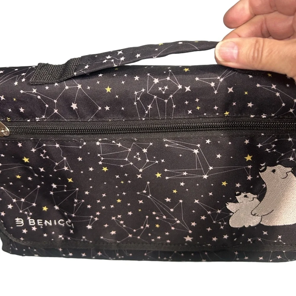 Benicci Portable Diaper Changing Pad - Constellation Bear Print